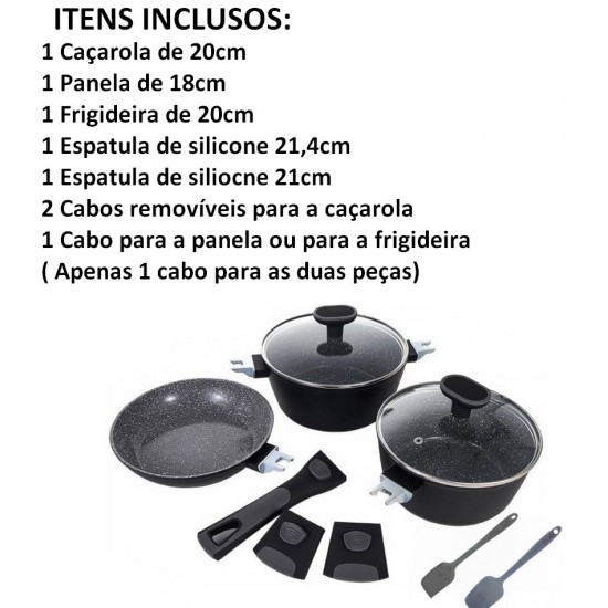 Jogo 3 Panelas In Versat Cook Black